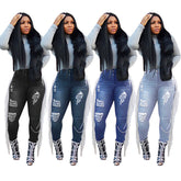 Skinny High Waist Fringe Tassel Jeans